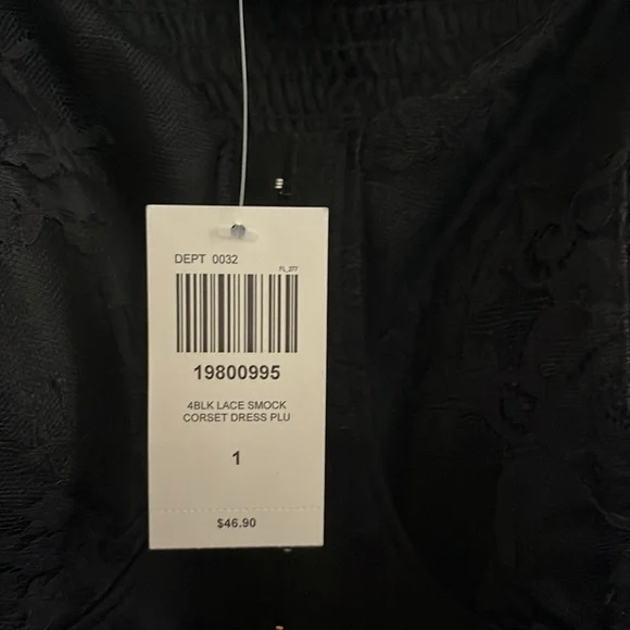 NWT Black Lace Corset Dress from Hot Topic Size 1 Plus - Picture 4 of 5